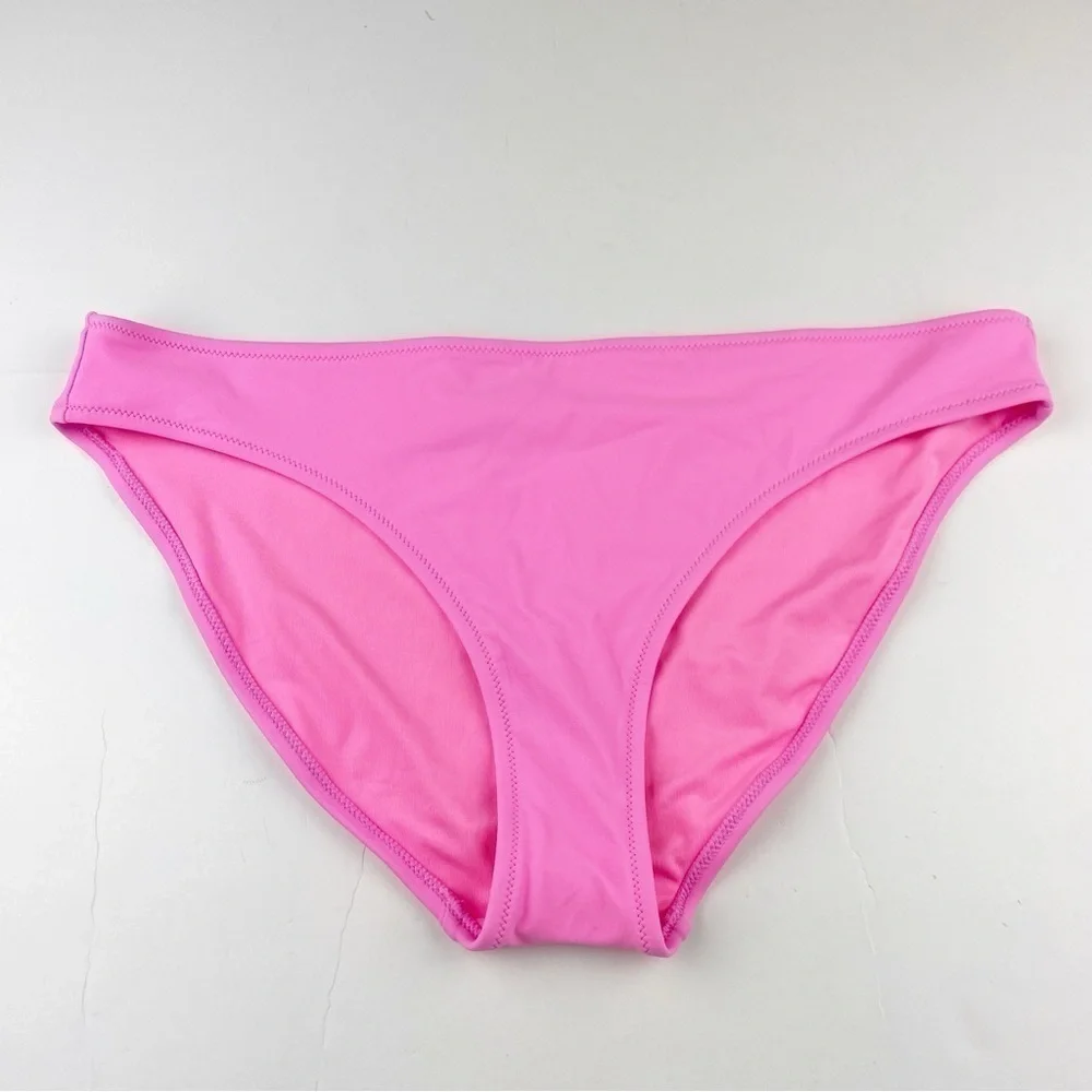 Aerie Full Coverage Classic Bikini Bottom Pink Size L NWT